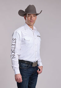 Stetson Mens Logo Shirt - White
