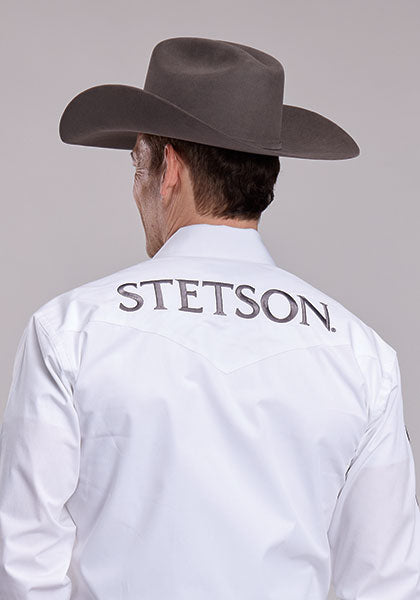Stetson Mens Logo Shirt - White