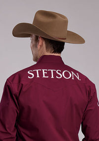 Stetson Mens Logo Shirt - Wine