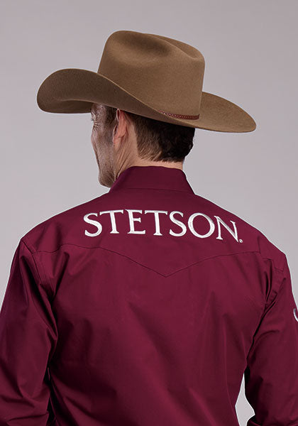 Stetson Mens Logo Shirt - Wine