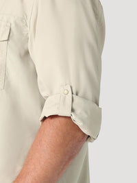 Wrangler Mens Performance Long Sleeve Shirt - Overcast