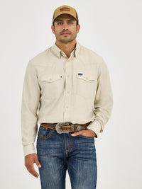 Wrangler Mens Performance Long Sleeve Shirt - Overcast
