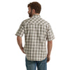 WRANGLER MENS RETRO SHORT SLEEVE SHIRT - BROWN