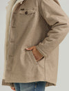 WRANGLER MENS TWEED SHERPA LINED HEAVY JACKET - NEUTRAL BROWN