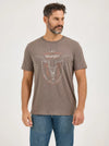 WRANGLER MENS GRAPHIC LONGHORN TEE - MOREL