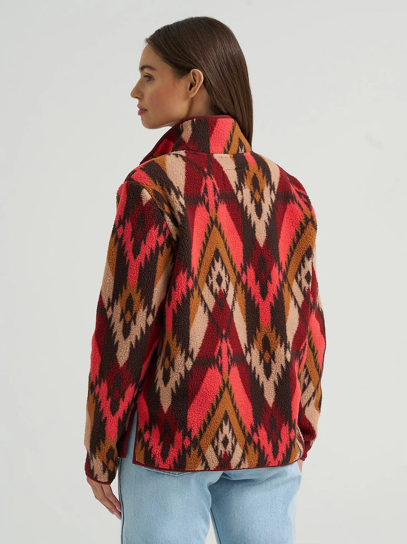 Wrangler Womens Retro 1/4 Zi[p Sherpa Pullover