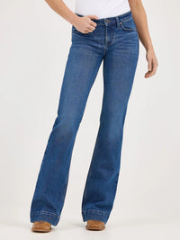 WRANGLER WOMENS RETRO MAE WIDE LEG TROUSER JEAN