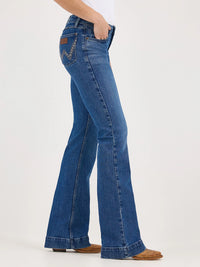 WRANGLER WOMENS RETRO MAE WIDE LEG TROUSER JEAN