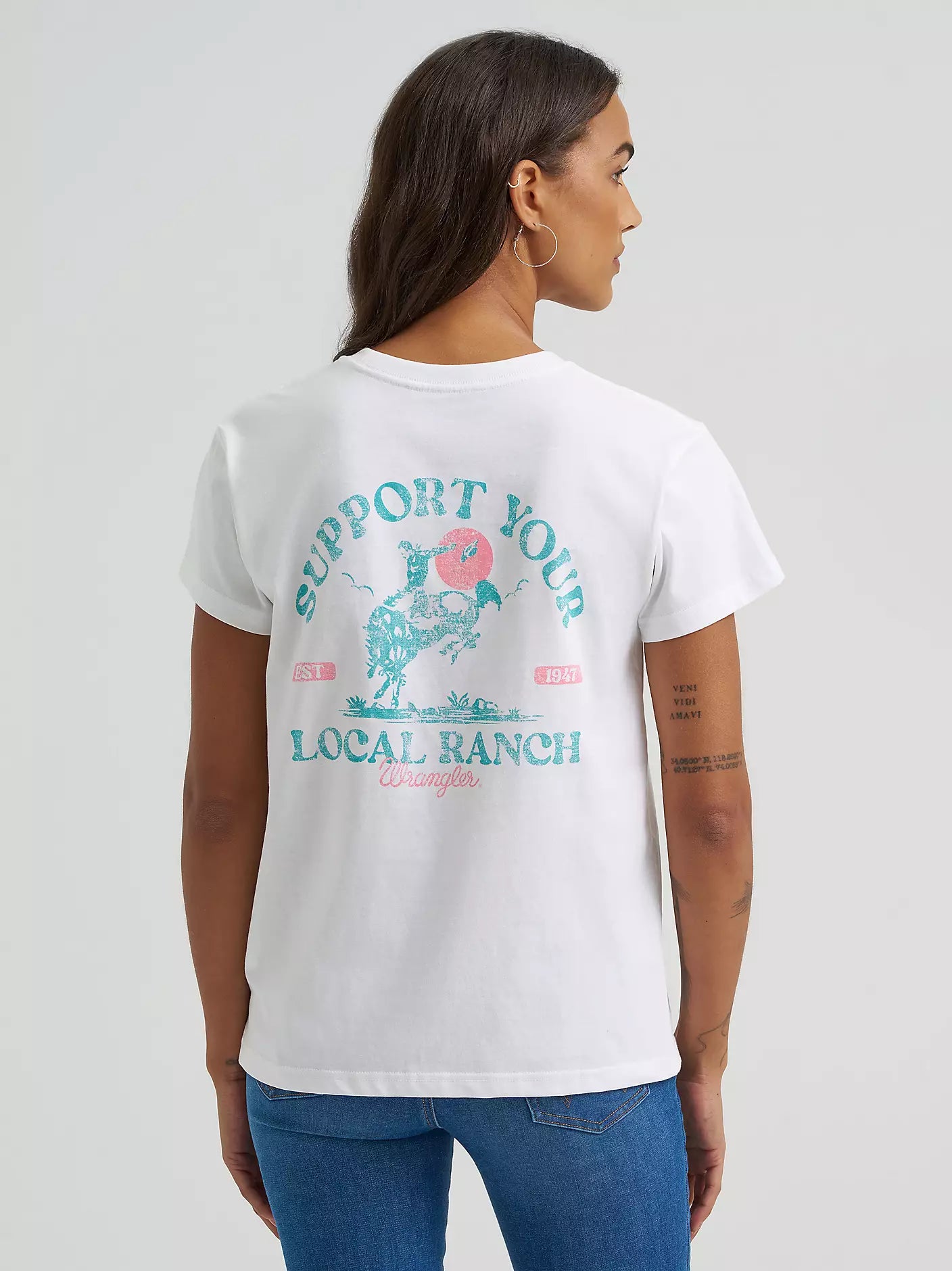 WRANGLER WOMENS RETRO TEE - BRIGHT WHITE