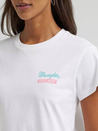 WRANGLER WOMENS RETRO TEE - BRIGHT WHITE