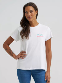 WRANGLER WOMENS RETRO TEE - BRIGHT WHITE