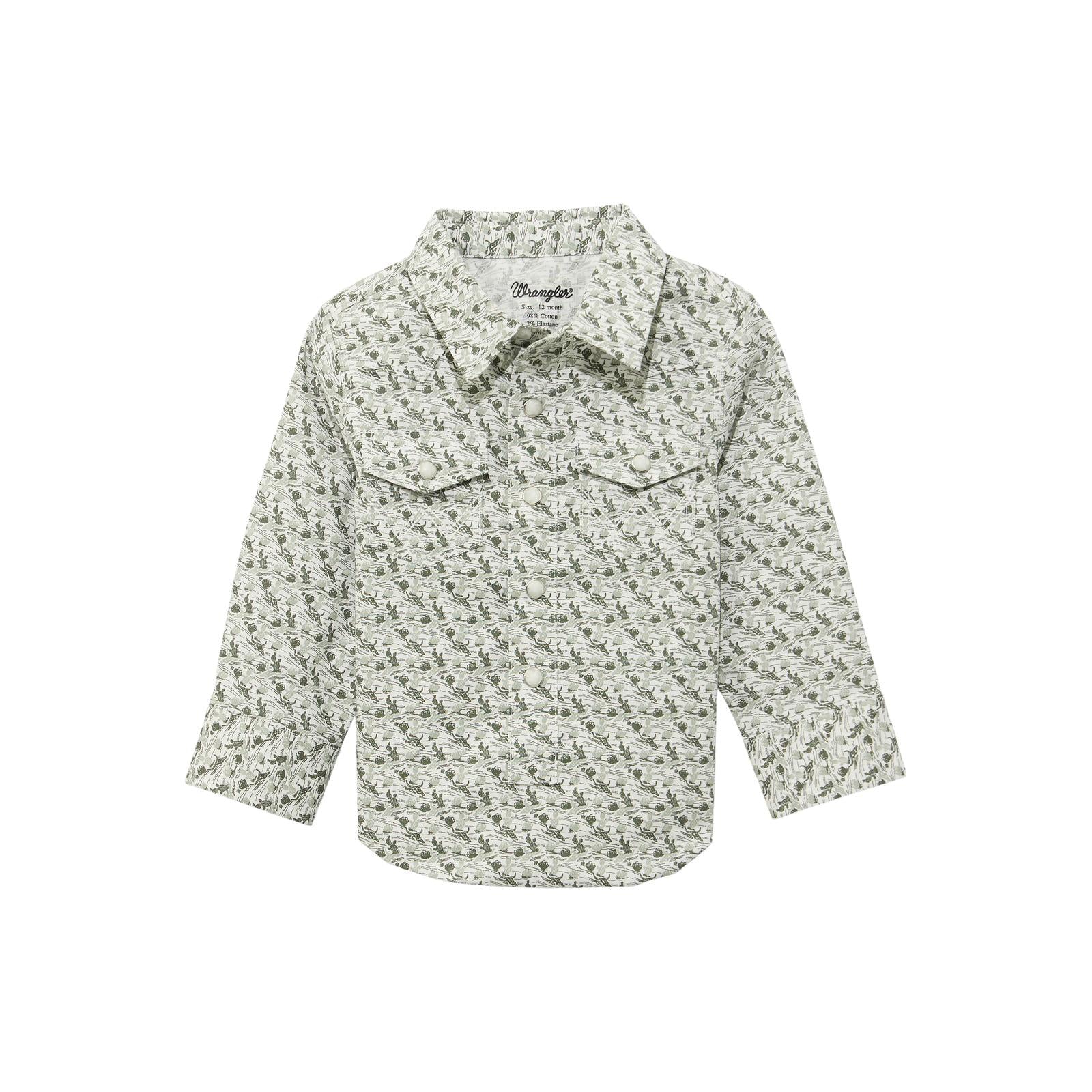 2026 - WRANGLER BABY BOY WESTERN SHIRT - GREEN