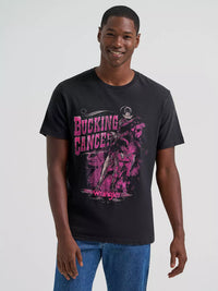 Wrangler Mens New Bucking Cancer Contrast Graphic T-Shirt