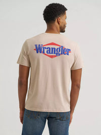 Wrangler Mens Framed Logo Back Graphic Pocket T-Shirt