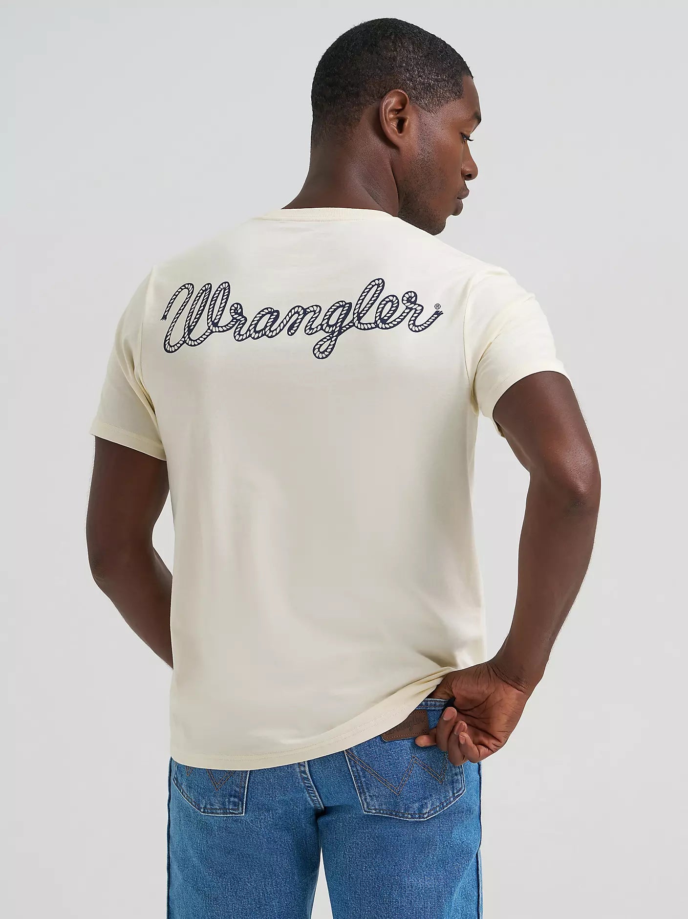Wrangler Mens Bronc Rider Dual Graphic T-Shirt