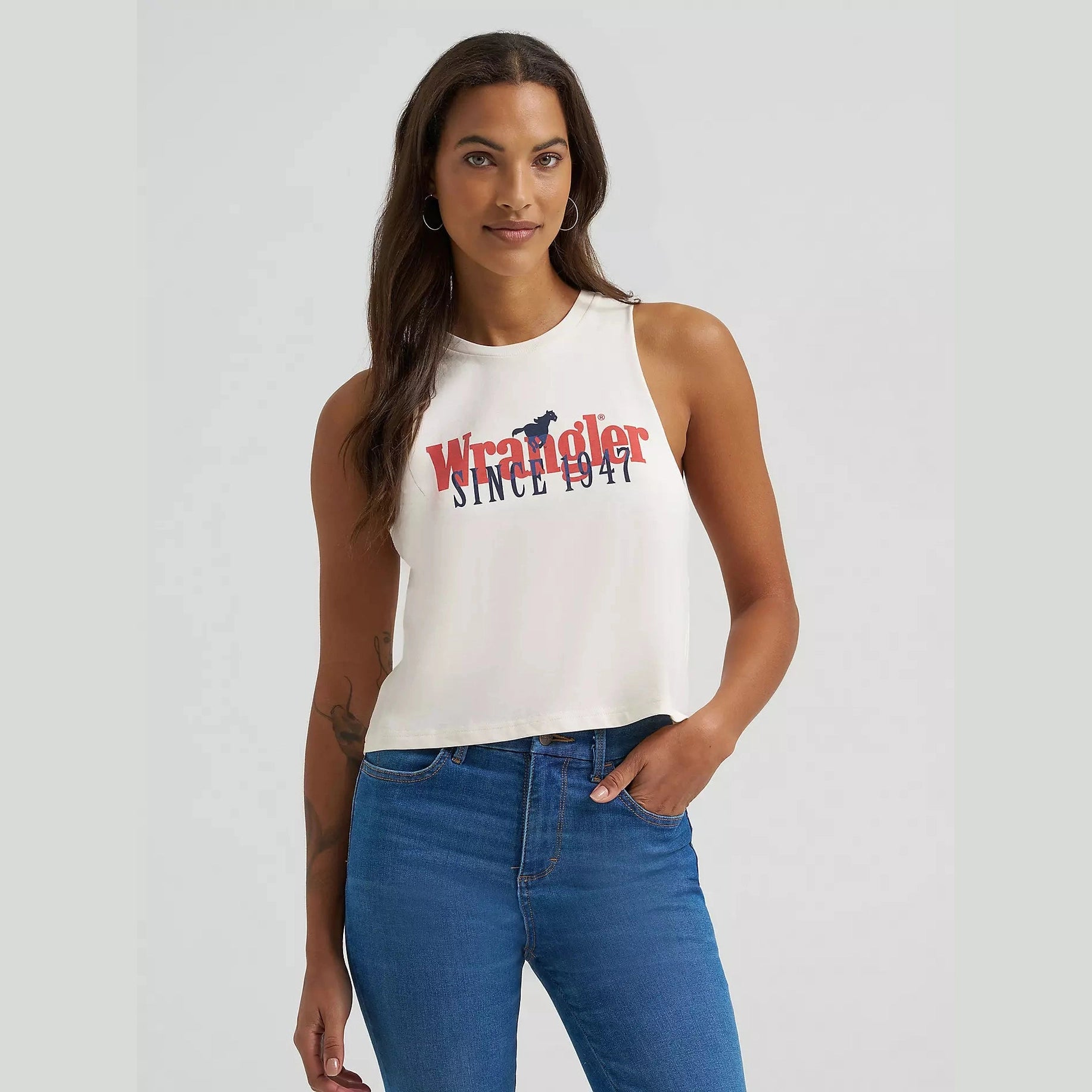Wrangler Womens Since 1947 Layers Graphic Festival Tank