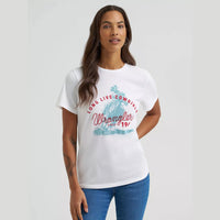Wrangler Womens Sprinting Cowgirl Reg Fit Graphic Tee