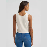 Wrangler Womens Triangle Logo Graphic Ribbed Tank