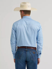 Wrangler Mens Cody Johnson One Pocket Button Down Shirt - Horseshoe