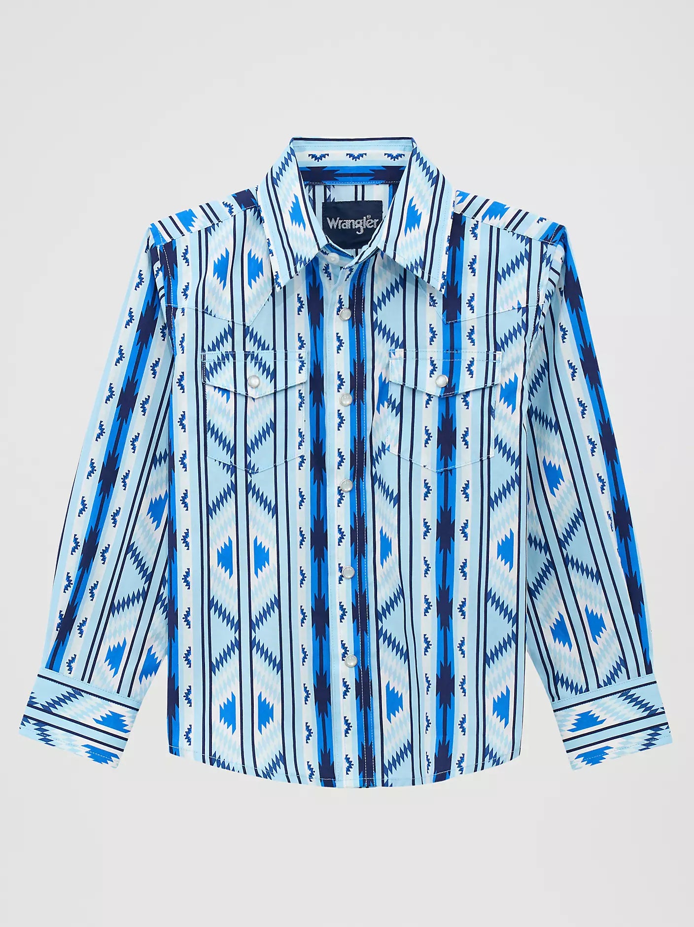 Wrangler Boys Checotah Long Sleeve Western Snap Shirt