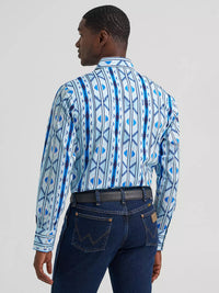 Wrangler Mens Checotah® Long Sleeve Western Snap Printed Shirt