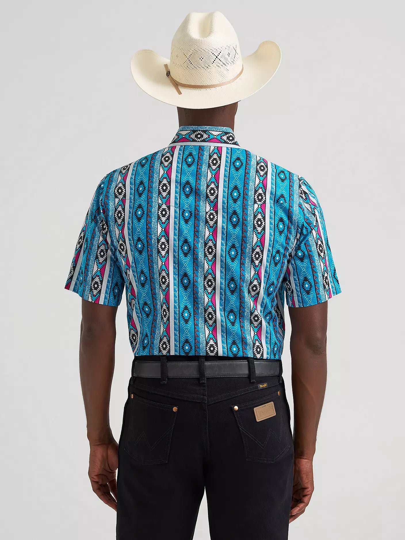 Wrangler Mens Checotah® Short Sleeve Western Snap Shirt