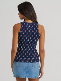 Wrangler Womens Printed Slim Goddess Tank