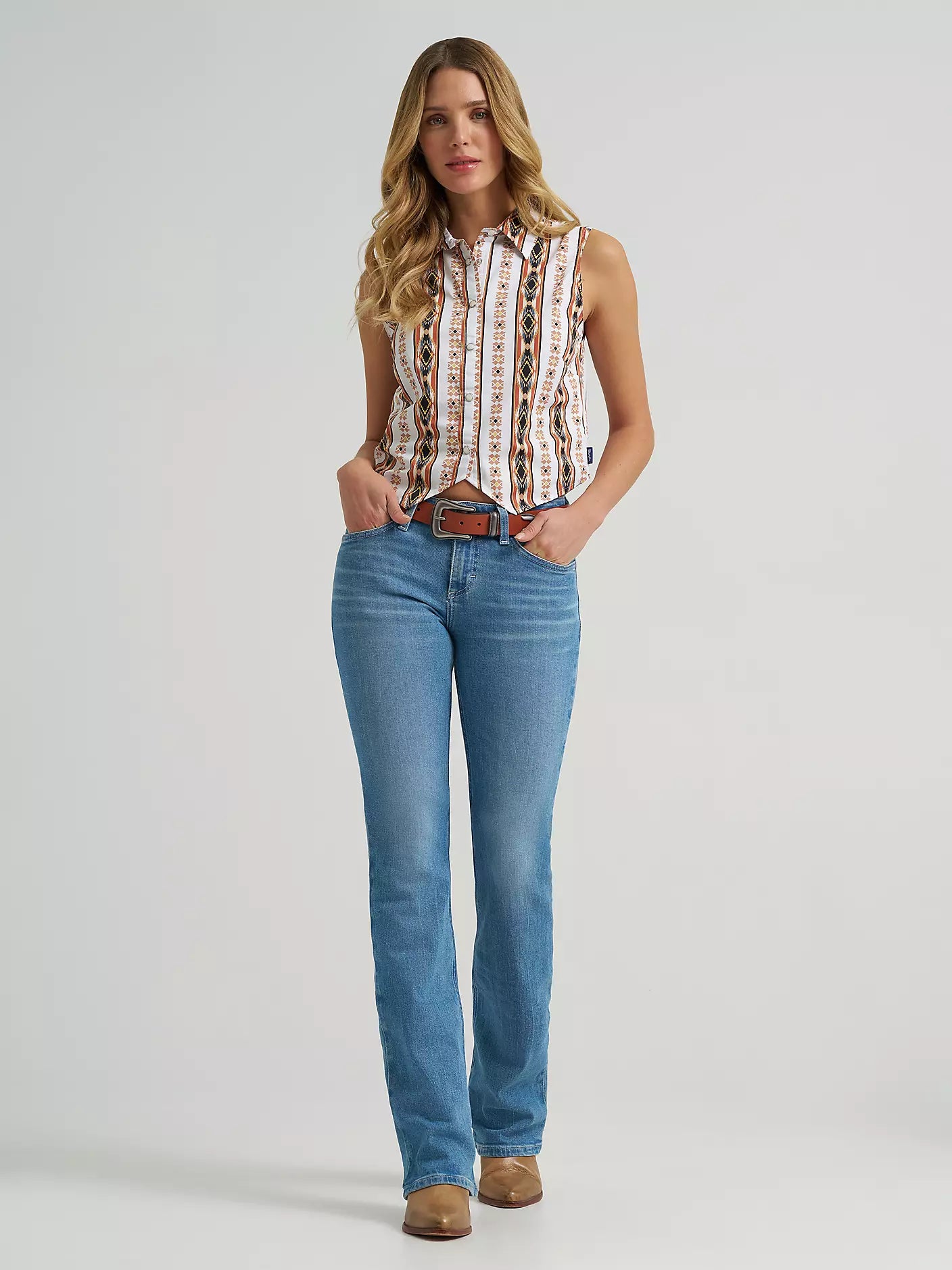 Wrangler Womens Checotah® Print Shirt Vest