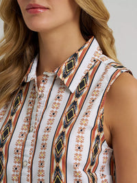 Wrangler Womens Checotah® Print Shirt Vest