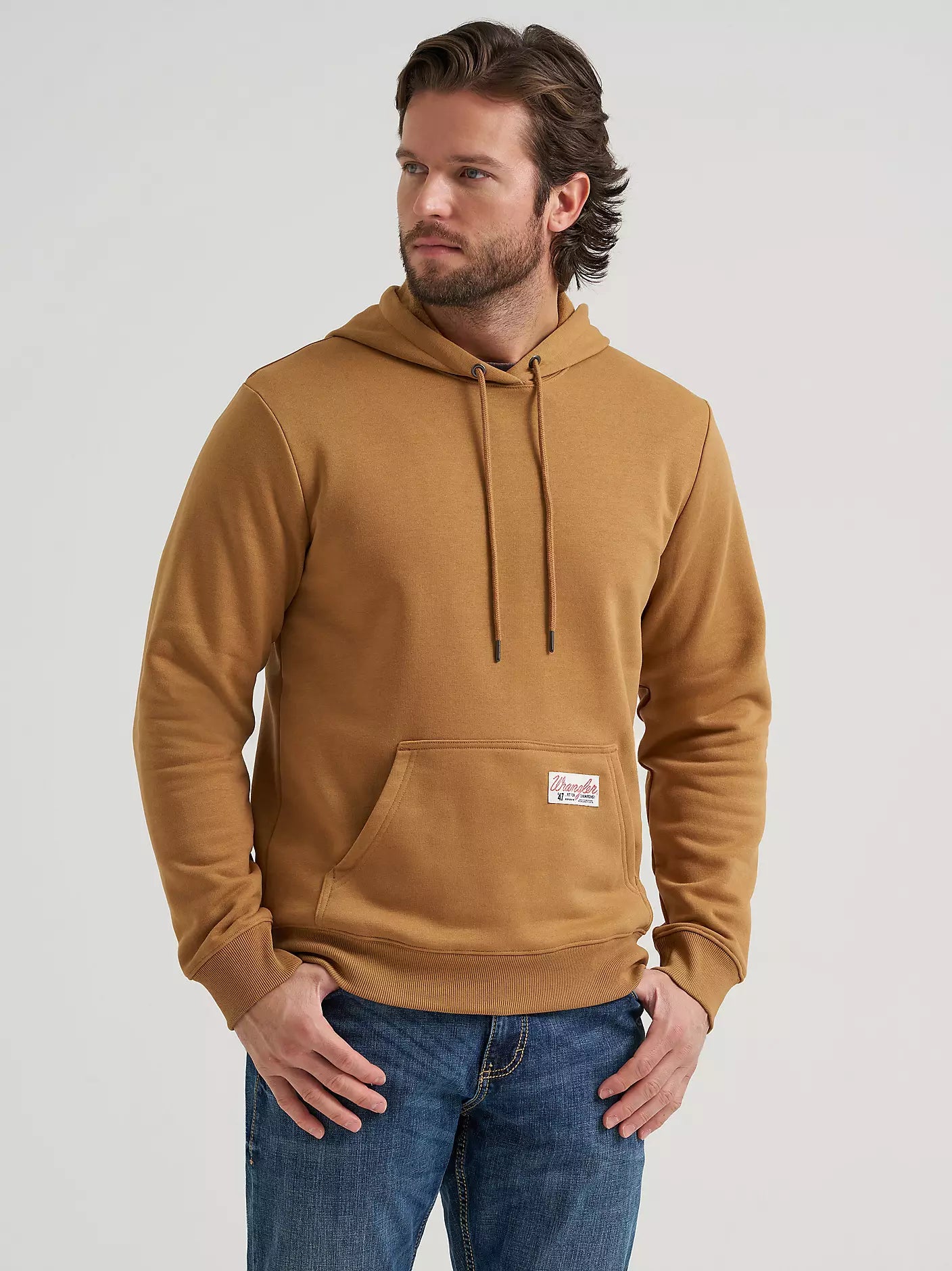 Wrangler Mens Fit For Champions Pullover Hoodie - Tobacco Brown