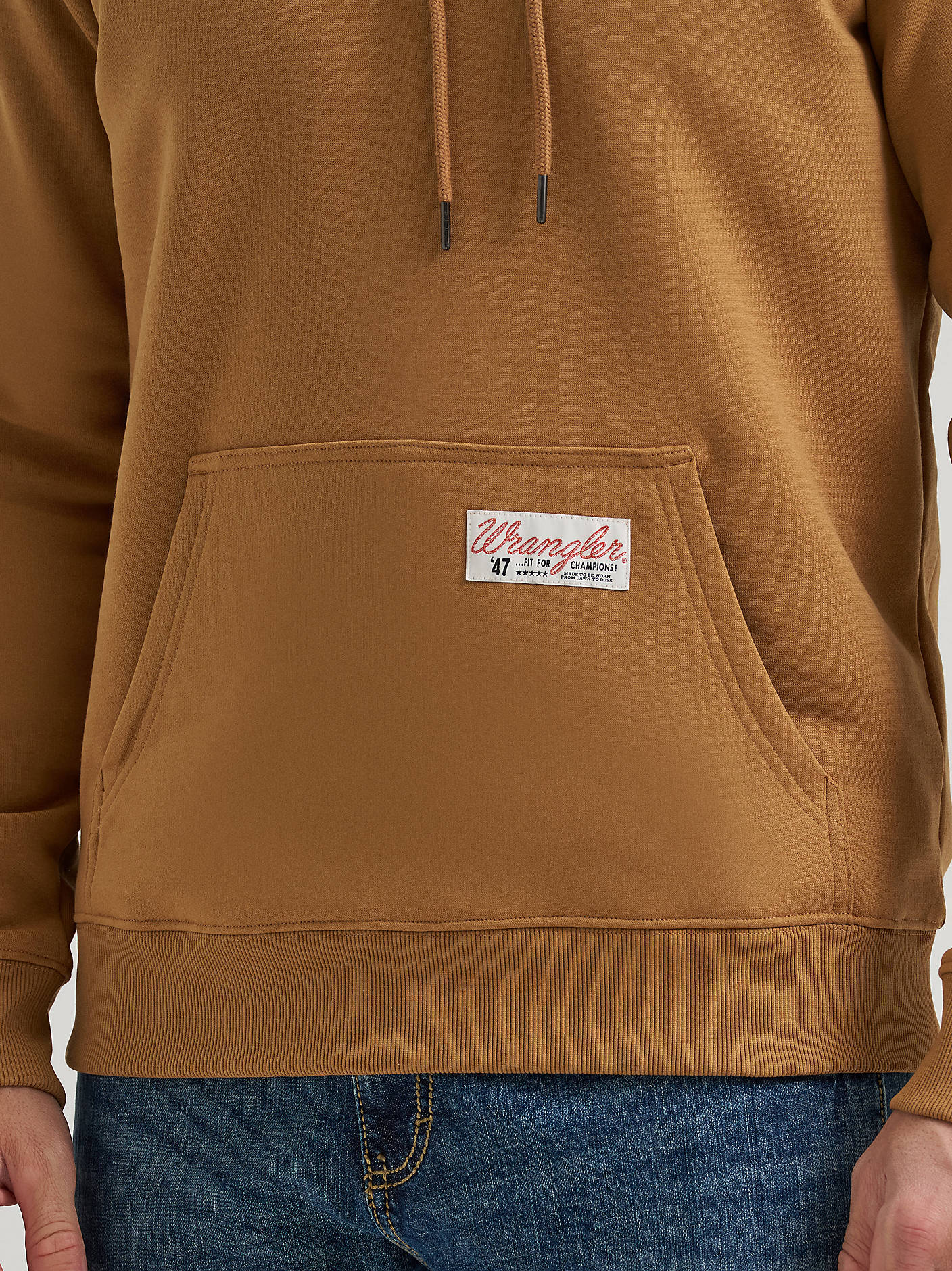 Wrangler Mens Fit For Champions Pullover Hoodie - Tobacco Brown