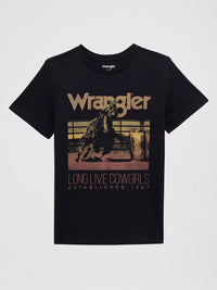 Wrangler Womens Retro Graphic Short Sleeve T-Shirt - Regular Fit - Black Beauty