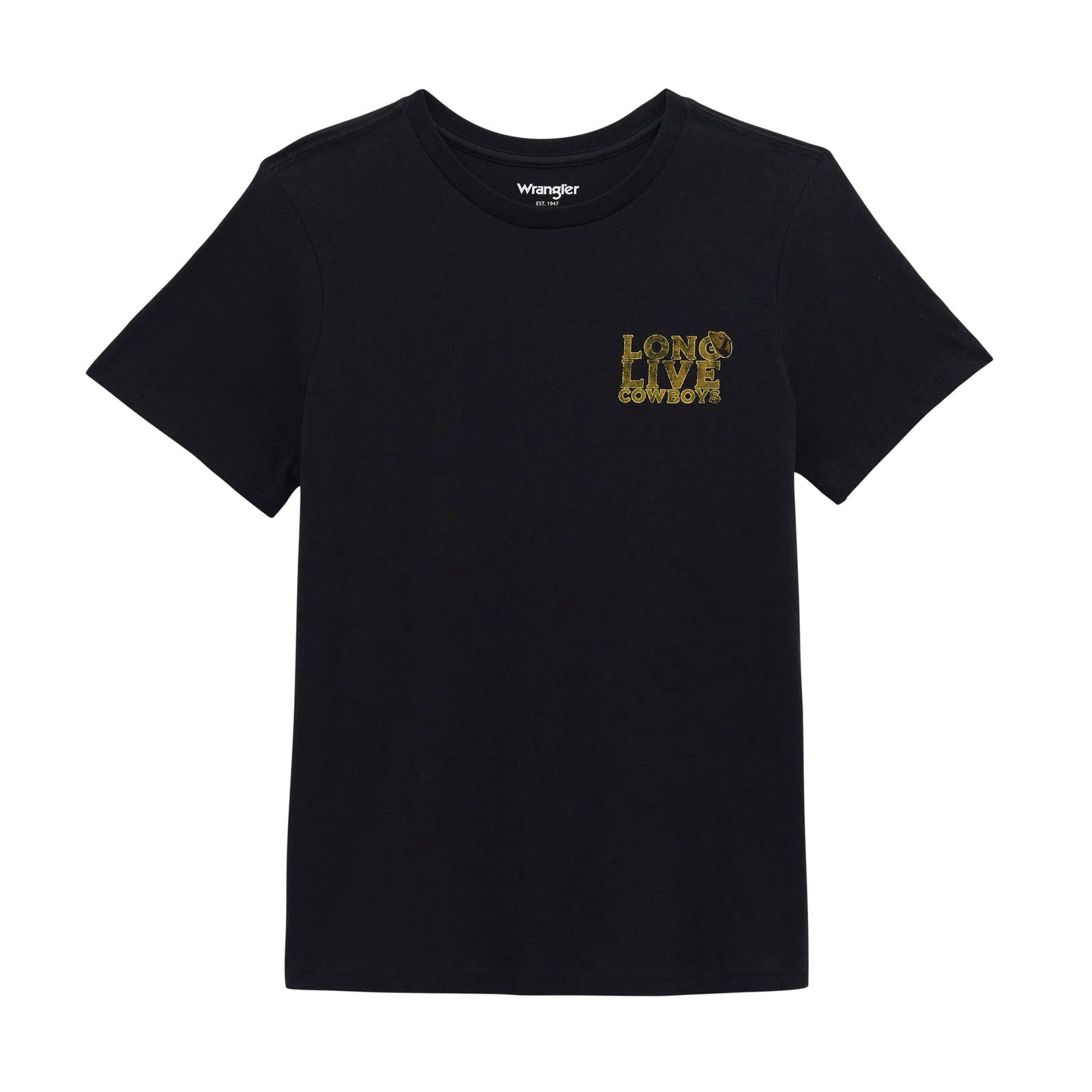 Wrangler Womens Retro Graphic Short Sleeve T-Shirt - Regular Fit - Black Beauty