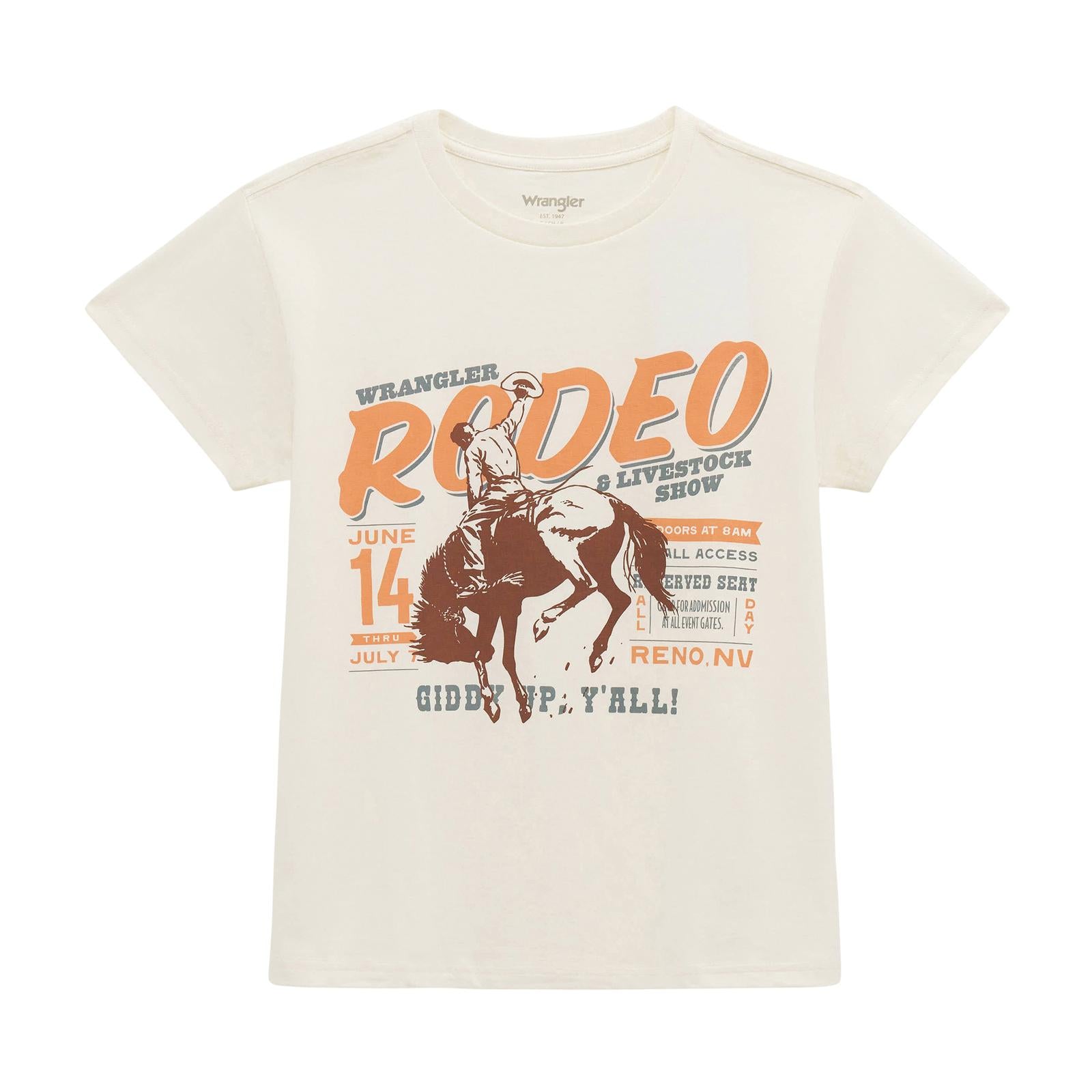 Wrangler Retro Graphic Short Sleeve T-Shirt - Regular Fit - Egret
