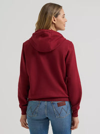 Wrangler Womens Country Applique Pullover Hoodie - Pomegranate