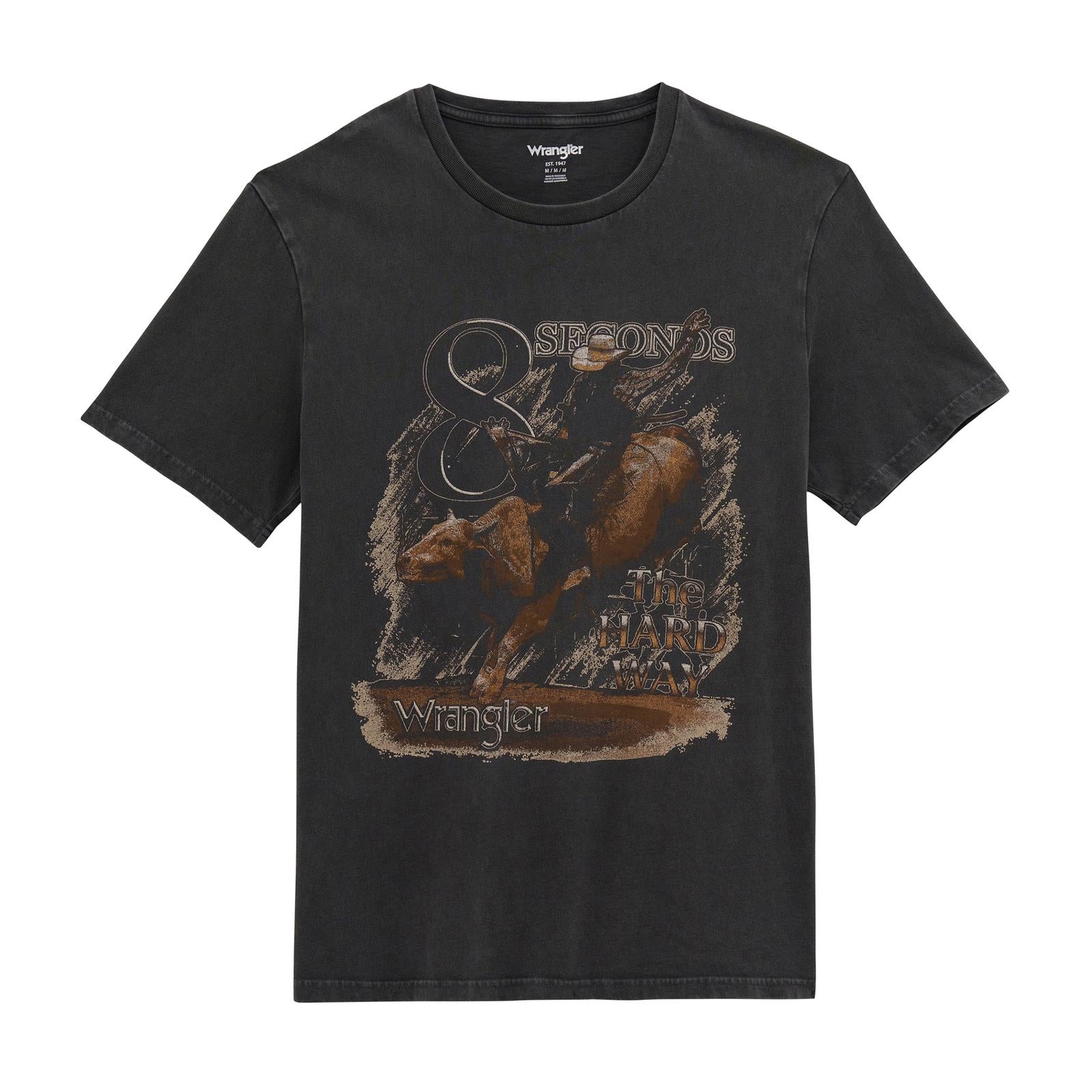 Wrangler  Mens Graphic Short Sleeve T-Shirt - Regular Fit - Jet Black