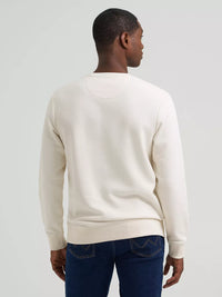 Wrangler Mens Legacy Logo Graphic Fleece Sweatshirt - Antique White