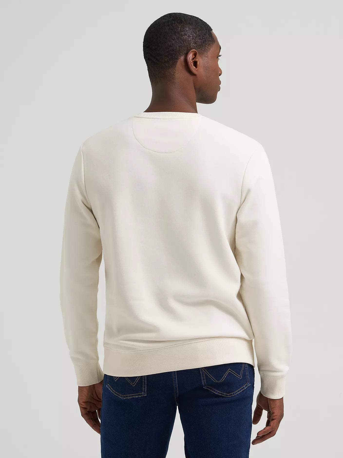 Wrangler Mens Legacy Logo Graphic Fleece Sweatshirt - Antique White