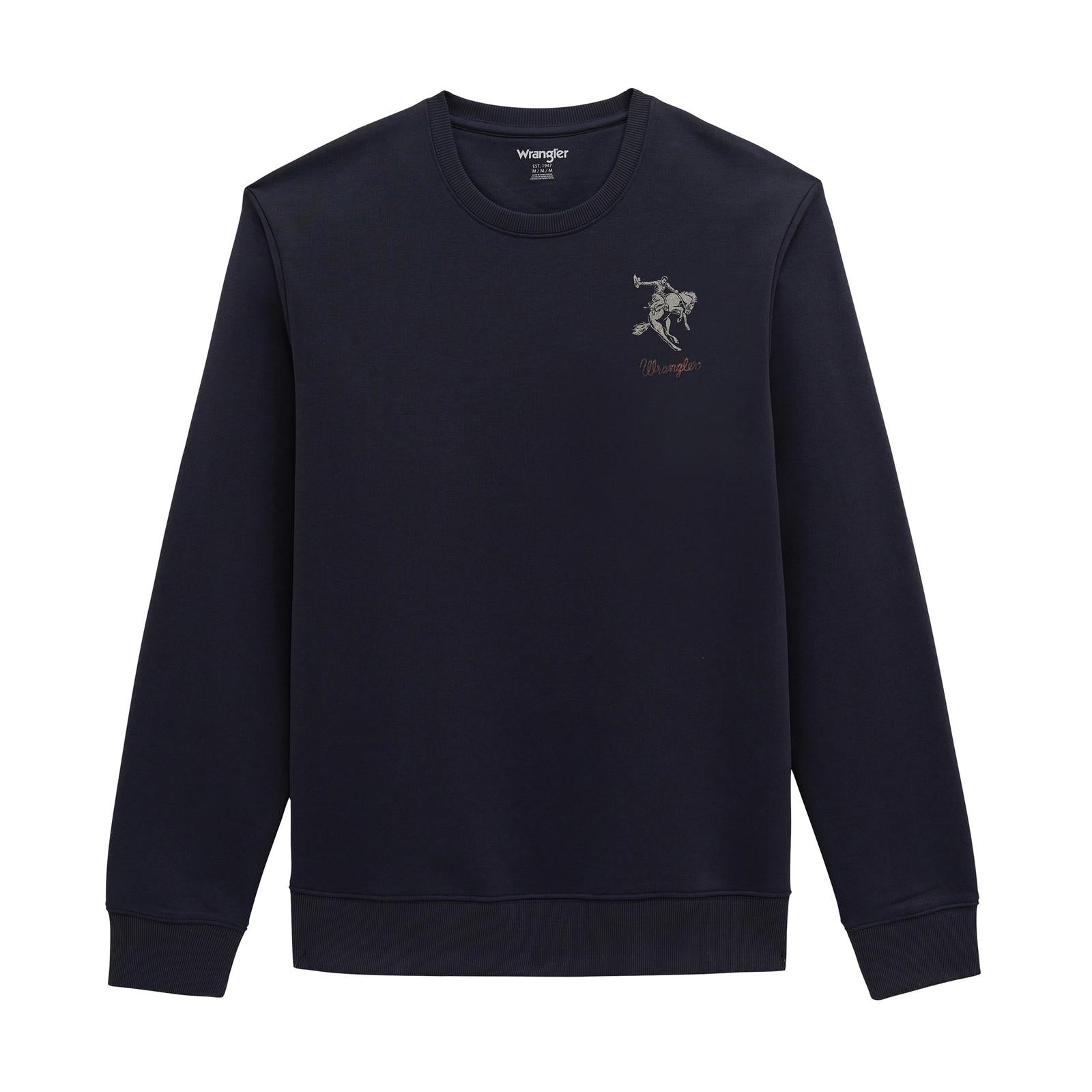 Wrangler® Mens Crew Fleece Pullover - Regular Fit - Ombre Blue