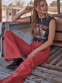 Wrangler Lainey Wilson x Wrangler Red Flare Jeans