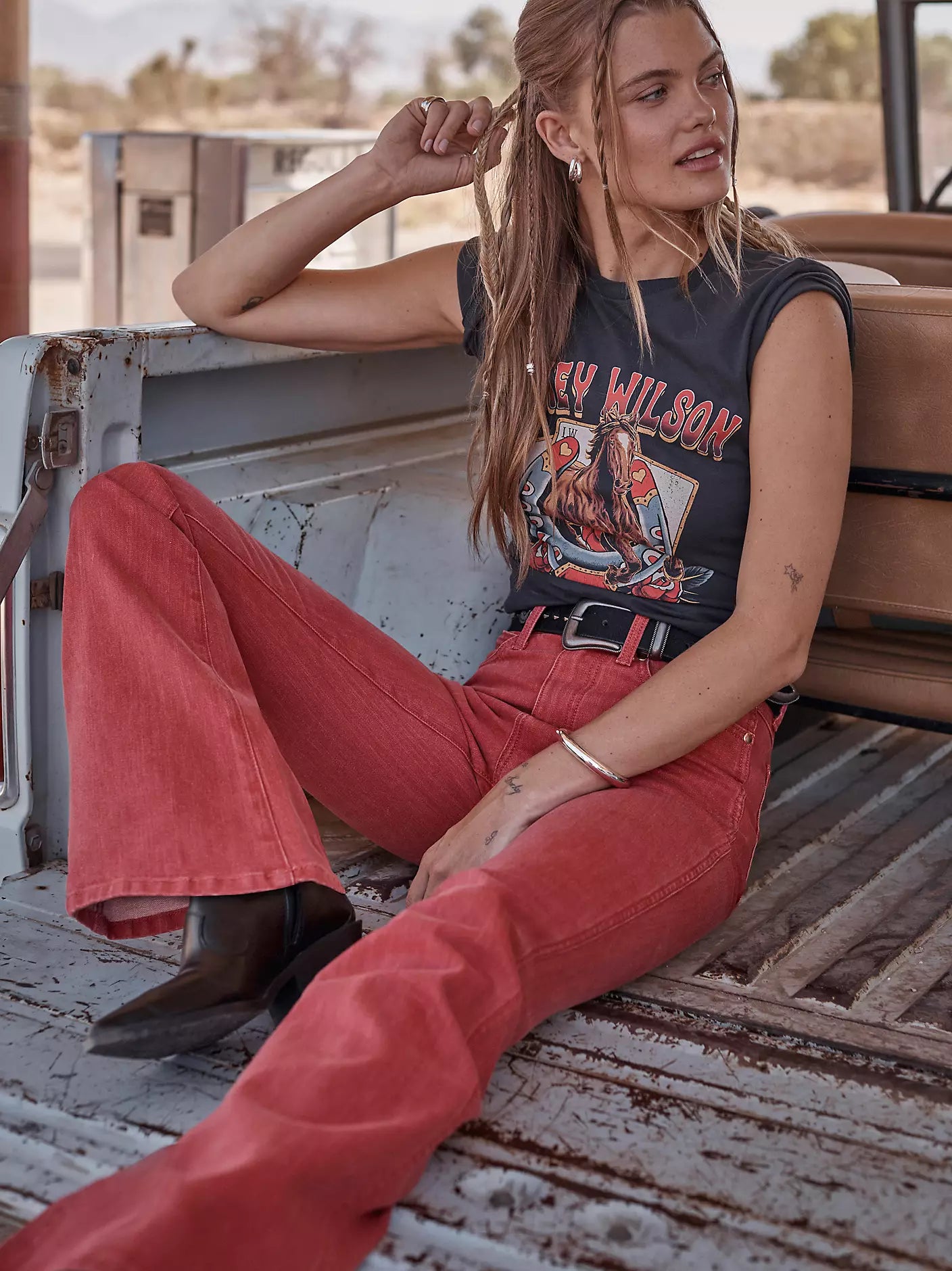 Wrangler Lainey Wilson x Wrangler Red Flare Jeans