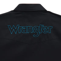 Wrangler Long Sleeve Logo Shirt - Snaps - Black