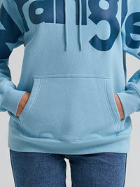 Wrangler Womens Wide Open Spaces Logo Hoodie - Sky Ridge