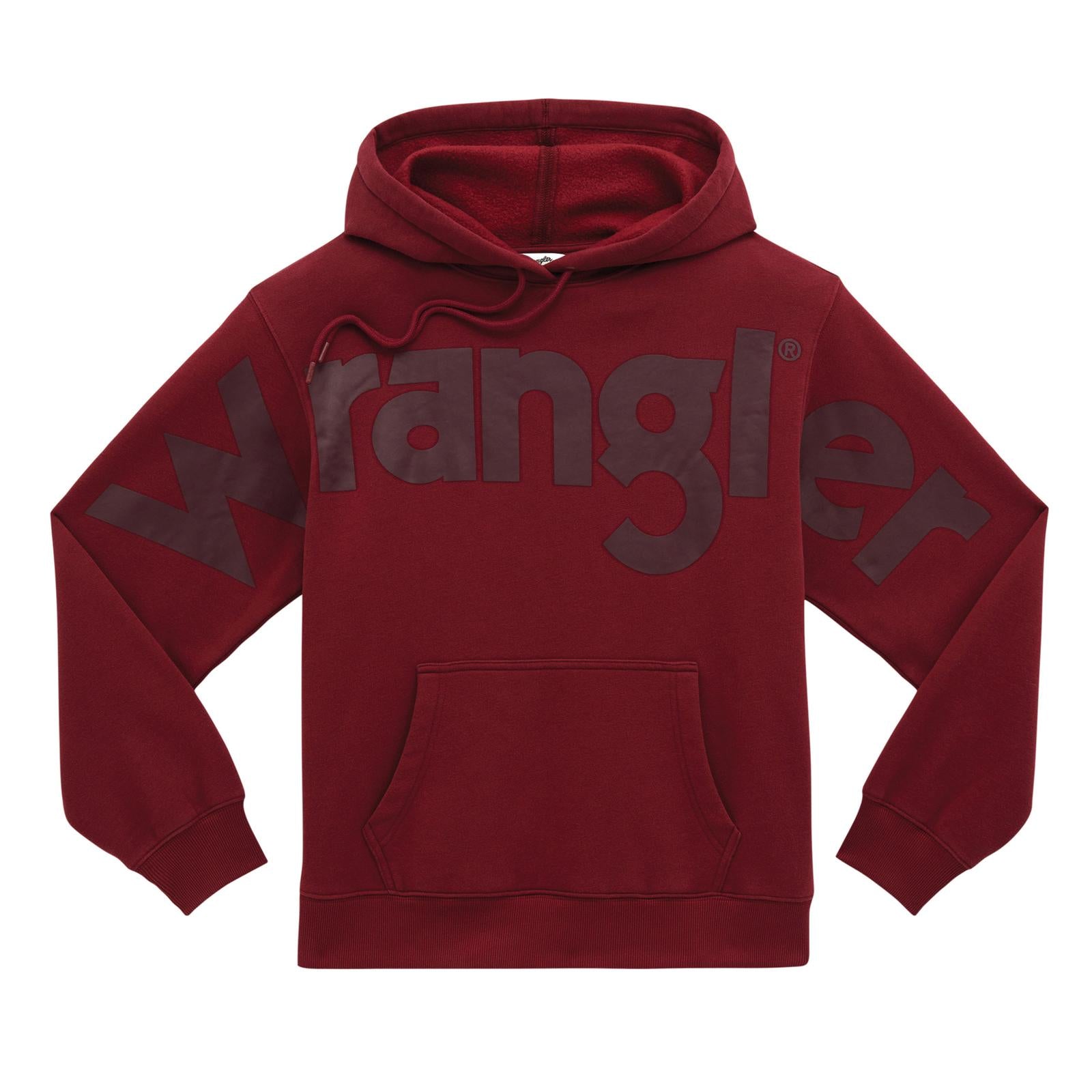 Wrangler Womens Retro Punchy Logo Hoodie - Burgundy