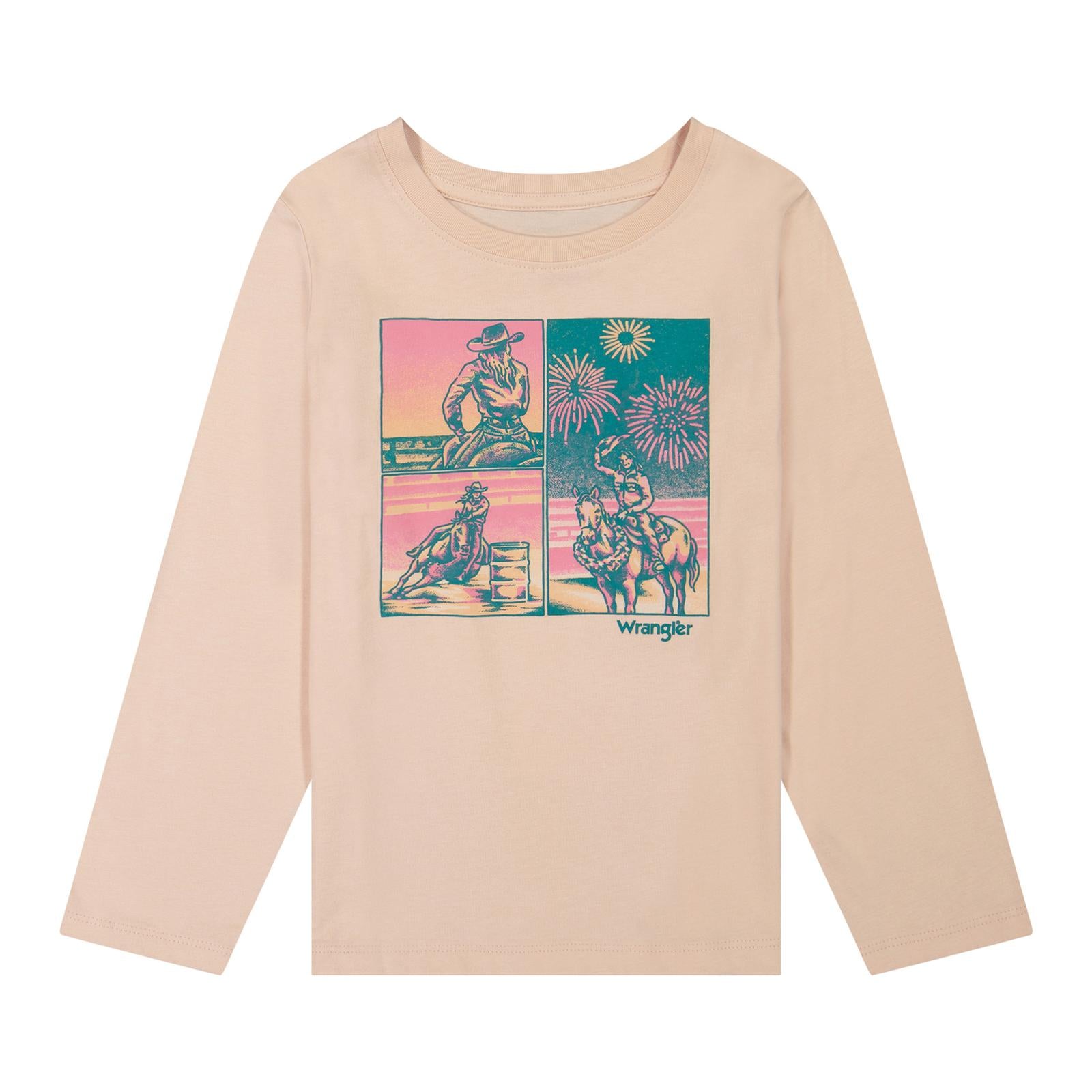 Wrangler Girls Long Sleeve T-Shirt - Pink