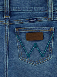 Wrangler Girls Jeans with Teal "W" on Pocket with Patch