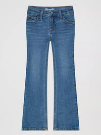 Wrangler Girls Jeans with Teal "W" on Pocket with Patch