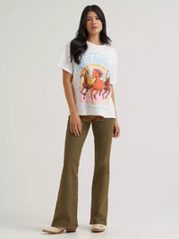 Wrangler X Lainey Wilson Neon Rainbow T-Shirt - White
