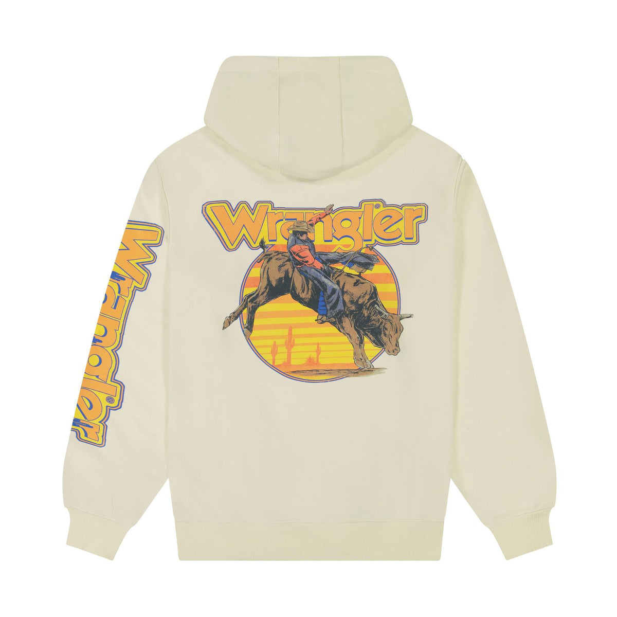 Wrangler Mens Western Hoodie - Regular Fit - Antique White