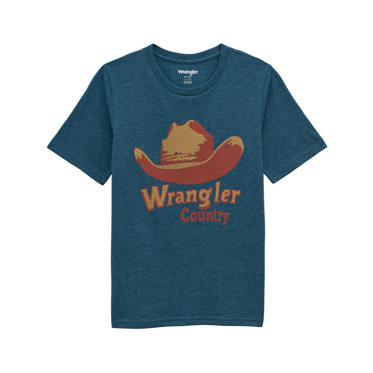 Wrangler Boys Short Sleeve Graphic T-Shirt - Reflecting Pond Heather